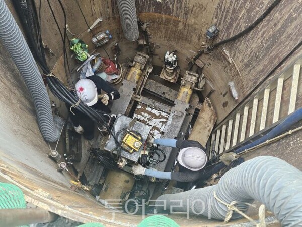 하수관로 정비사업 공사 현장/투어코리아뉴스 김경남 기자