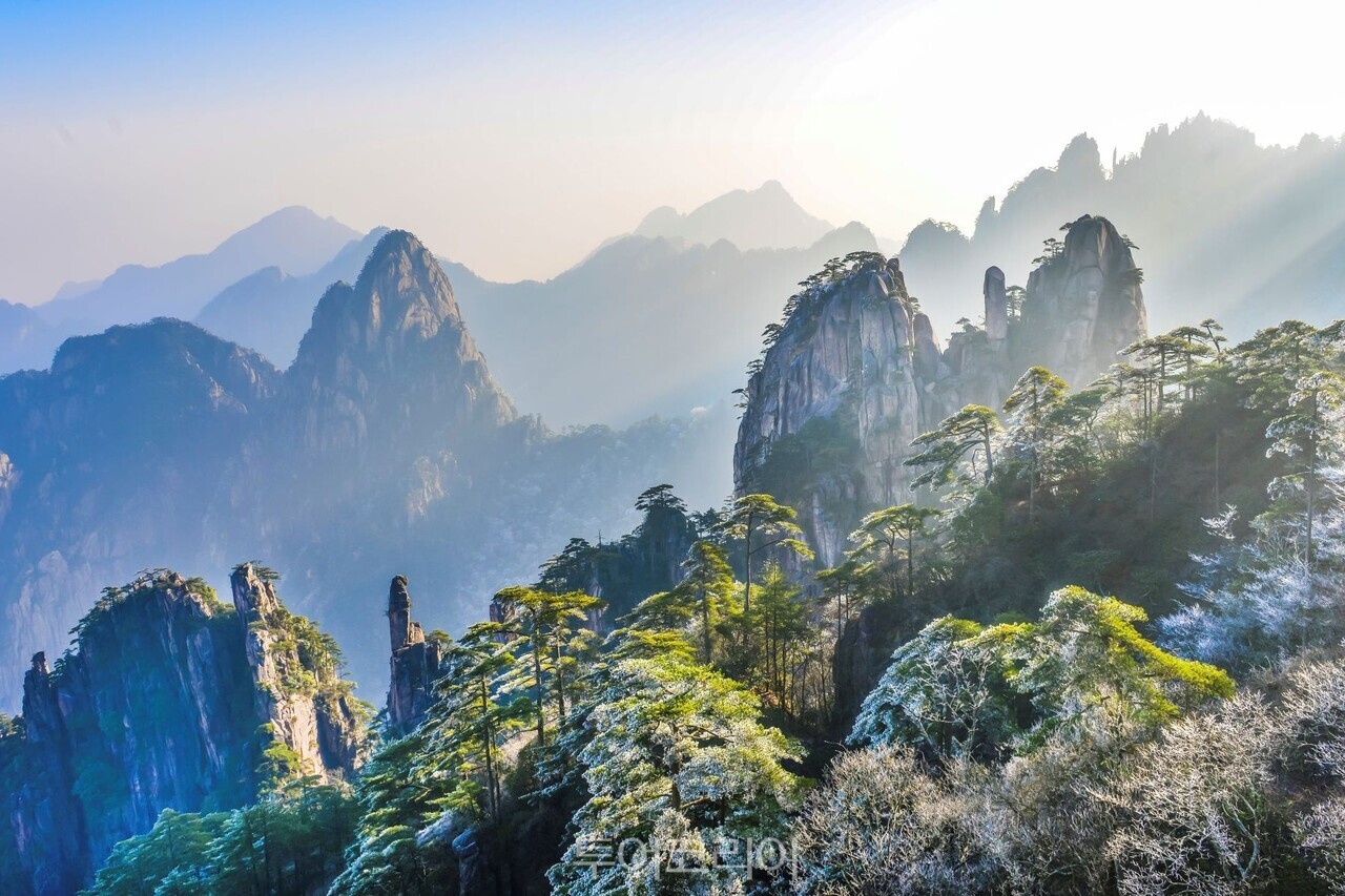 눈 덮인 중국 안후이성의 겨울 풍경. /사진-클립아트코리아